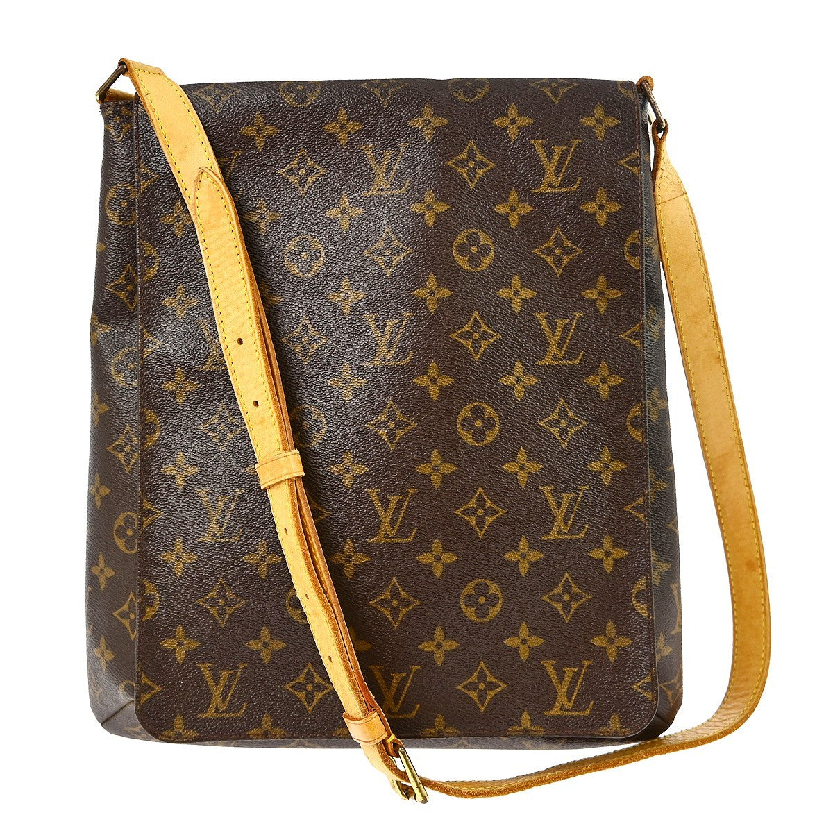 Louis Vuitton Musette Handbag Monogram Canvas Brown Canvas Shoulder Bag Bag (Pre-Owned)