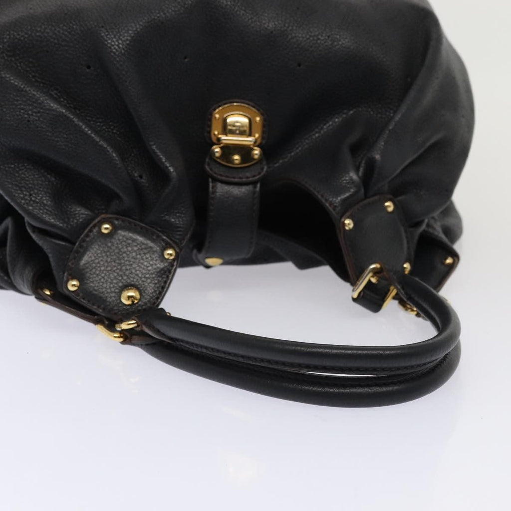 Louis Vuitton Xl Hobo Mahina Leather Black Leather Handbag (Pre-Owned)
