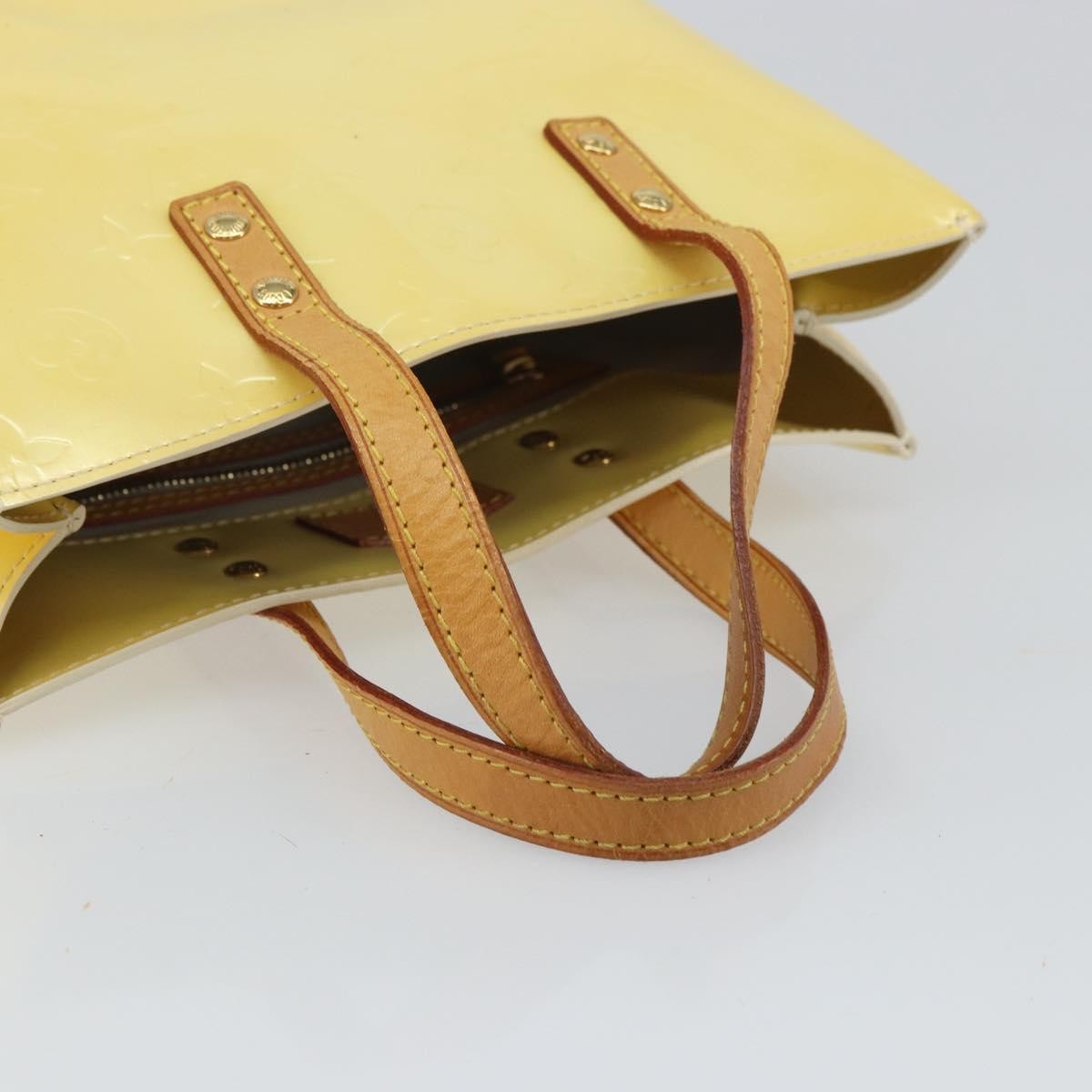 Louis Vuitton Reade Handbag Monogram Vernis Yellow Patent_Leather Handbag (Pre-Owned)