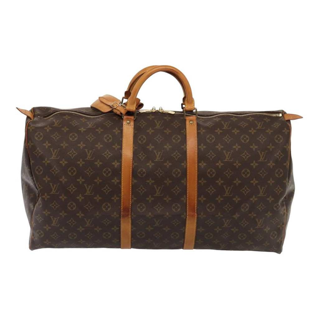 Louis Vuitton Keepall Bag Monogram Canvas Brown Canvas Travel Bag Bag (Pre-Owned)