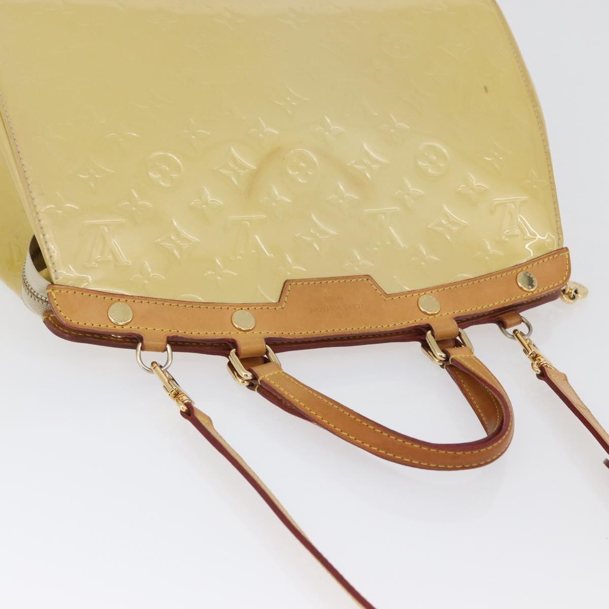Louis Vuitton Brea Handbag Monogram Vernis Yellow Patent_Leather Handbag (Pre-Owned)