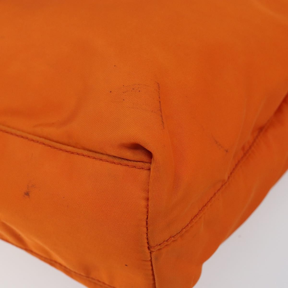 Prada Vintage Tote Tessuto Orange Nylon Tote Bag Bag (Pre-Owned)