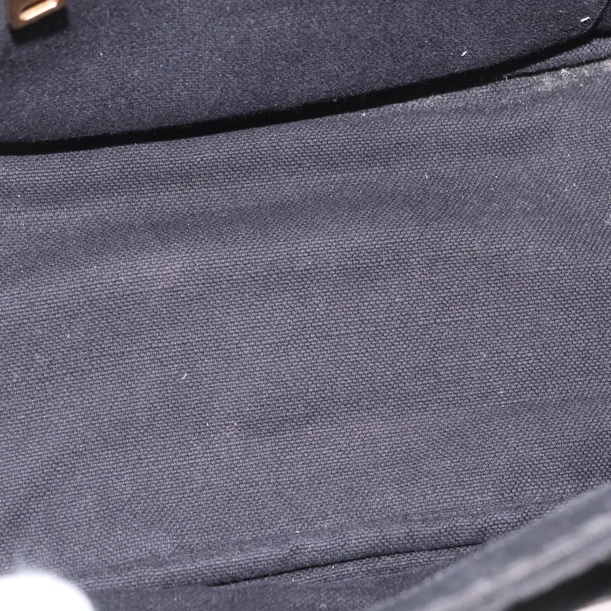 Prada Canapa Tote Canvas Black Canvas Tote Bag Bag (Pre-Owned)