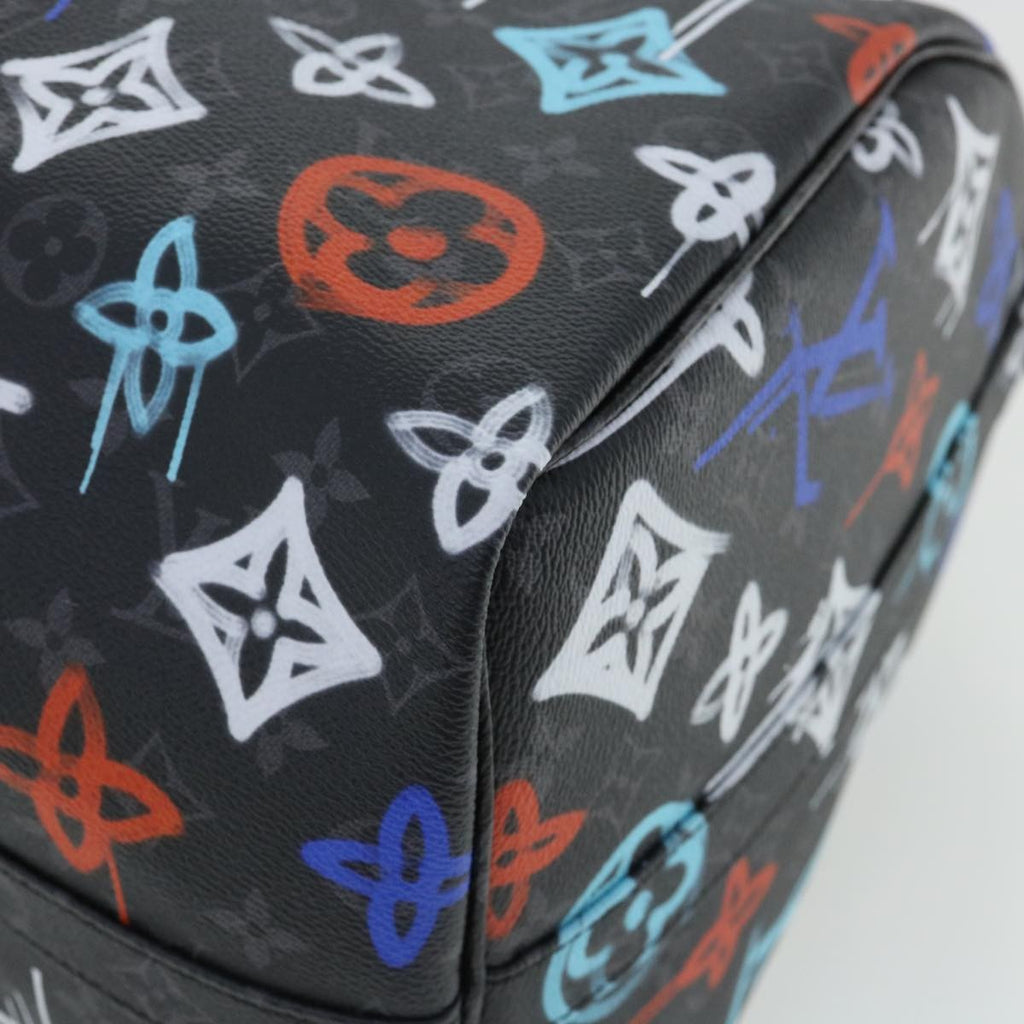Louis Vuitton Keepall Bandouliere Bag Graffiti Monogram Eclipse Canvas Multicolour Canvas Bag (Pre-Owned)