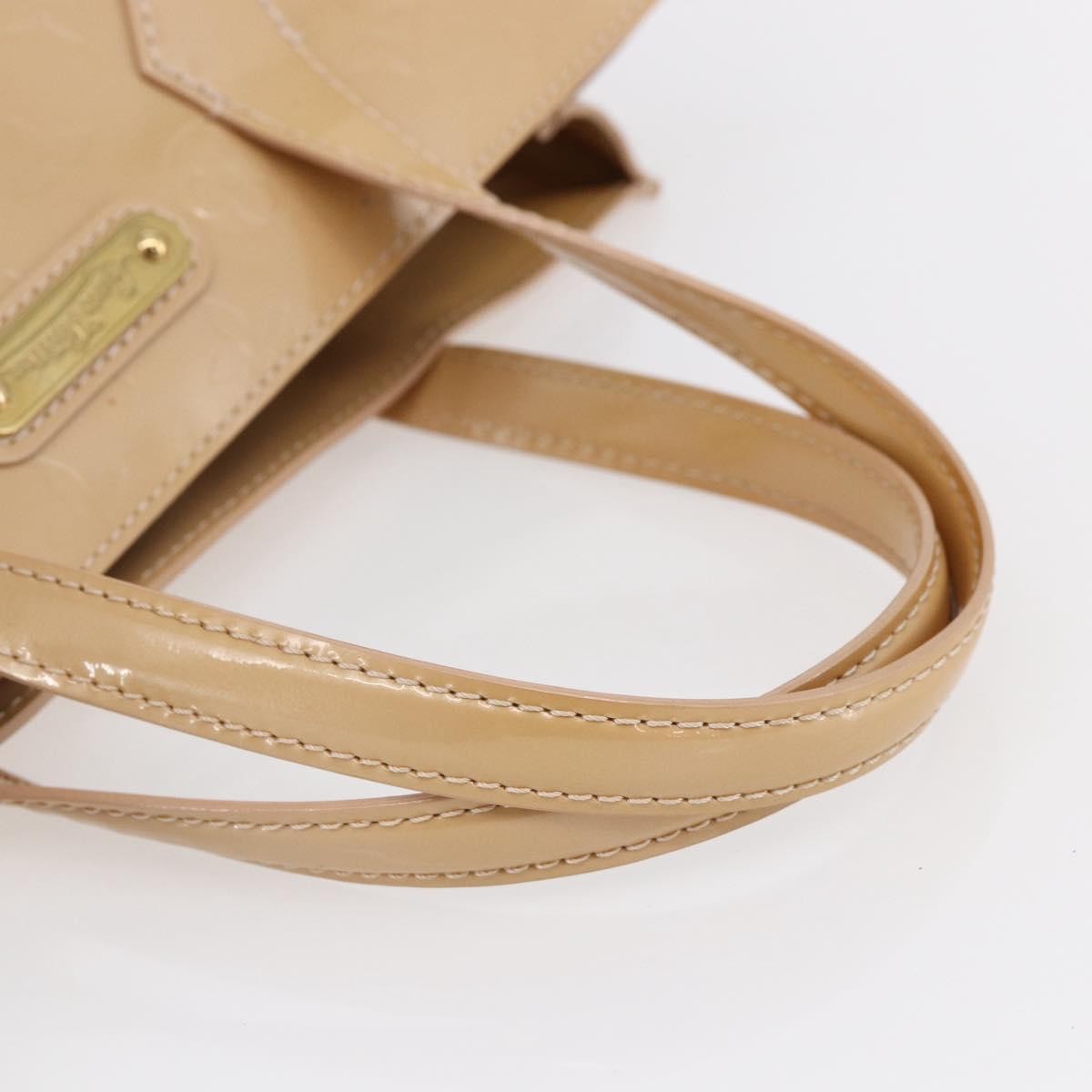 Louis Vuitton Wilshire Handbag Monogram Vernis Beige Patent_Leather Handbag (Pre-Owned)