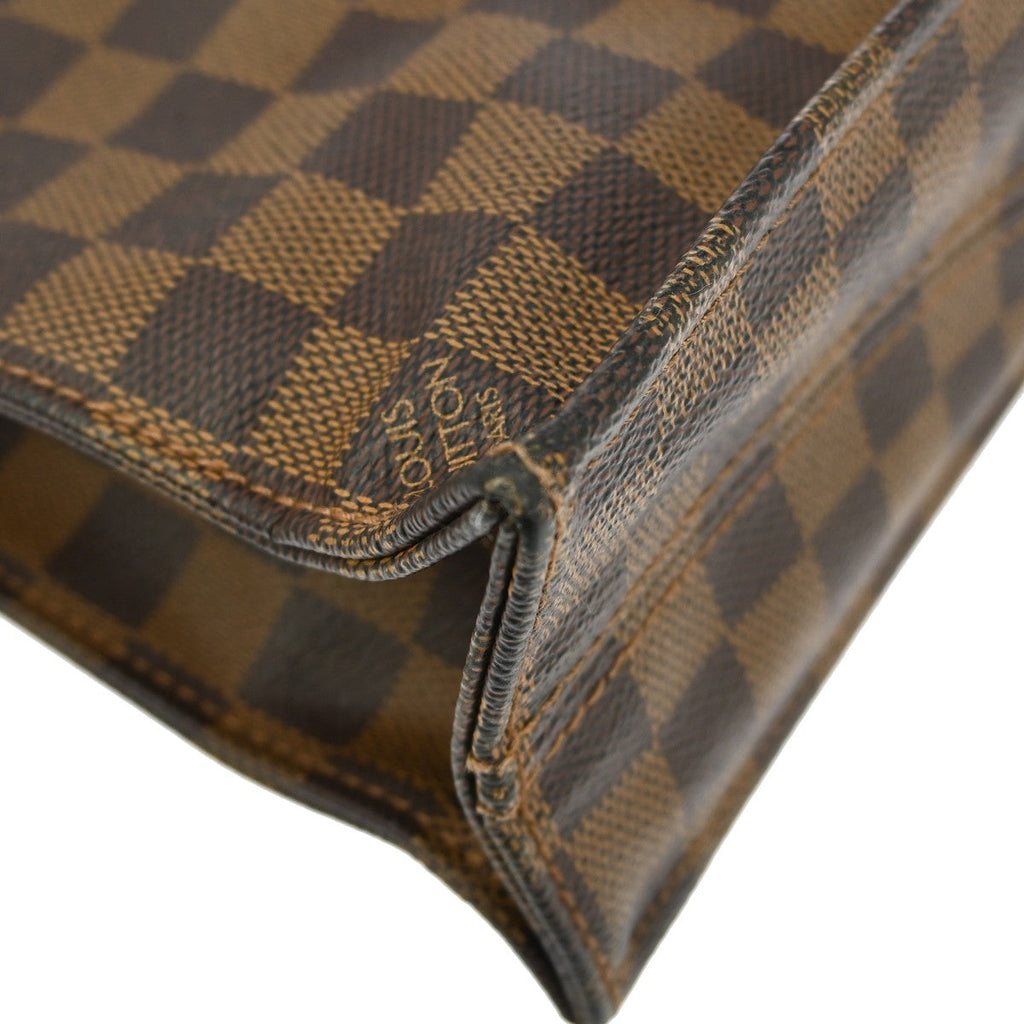 Louis Vuitton Sac Plat Bag Damier Brown Canvas Tote Bag Bag (Pre-Owned)