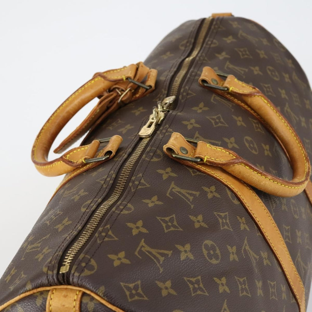 Louis Vuitton Keepall Bandouliere Bag Monogram Canvas Brown Canvas Travel Bag Bag (Pre-Owned)