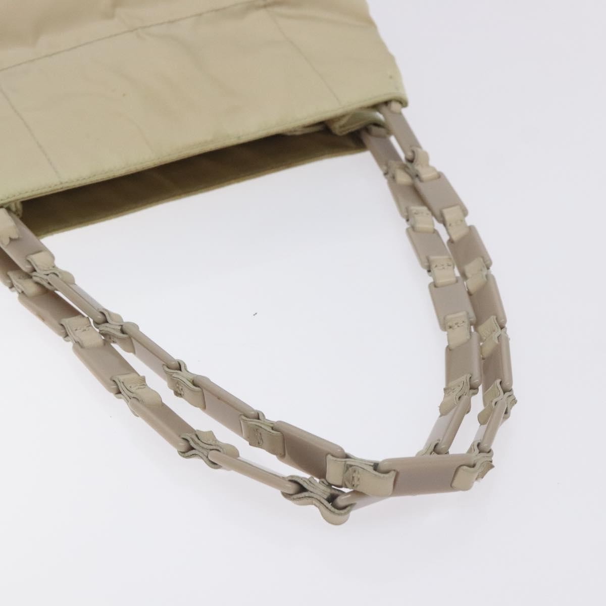 Prada Vintage Tote Tessuto Beige Nylon Tote Bag Bag (Pre-Owned)