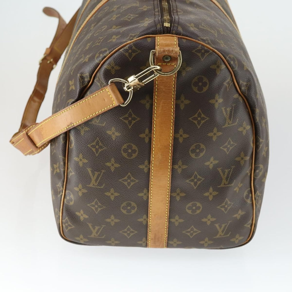 Louis Vuitton Keepall Bandouliere Bag Monogram Canvas Brown Canvas Travel Bag Bag (Pre-Owned)
