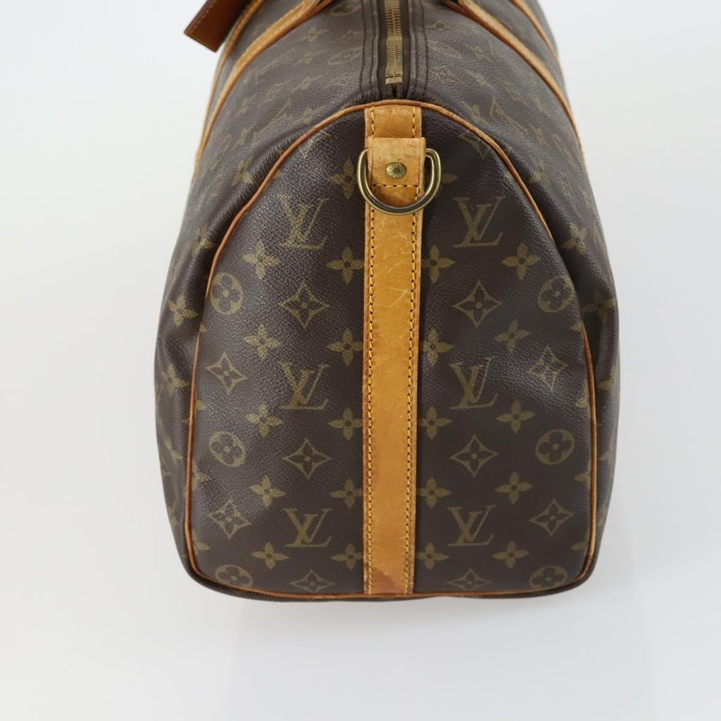 Louis Vuitton Keepall Bandouliere Bag Monogram Canvas Brown Canvas Travel Bag Bag (Pre-Owned)