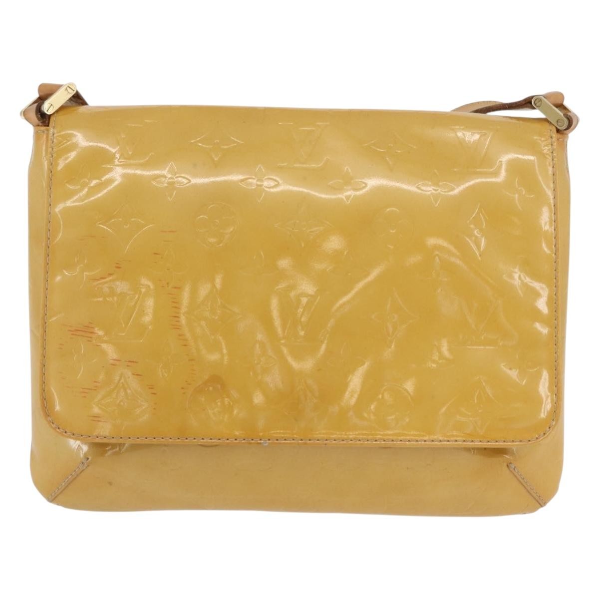 Louis Vuitton Thompson Street Handbag Monogram Vernis Beige Patent_Leather Shoulder Bag Bag (Pre-Owned)