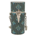 Louis Vuitton Lipstick Case On Chain Damier Monogram Lv Pop Canvas Blue Canvas Clutche & Pouche Bag (Pre-Owned)