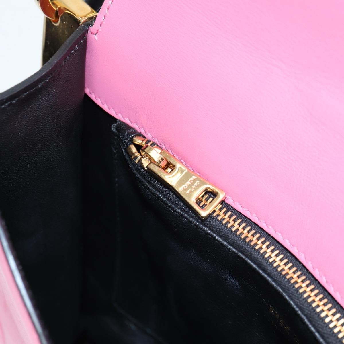 Prada Belle Top Handle Bag City Calf Pink Leather Bag (Pre-Owned)