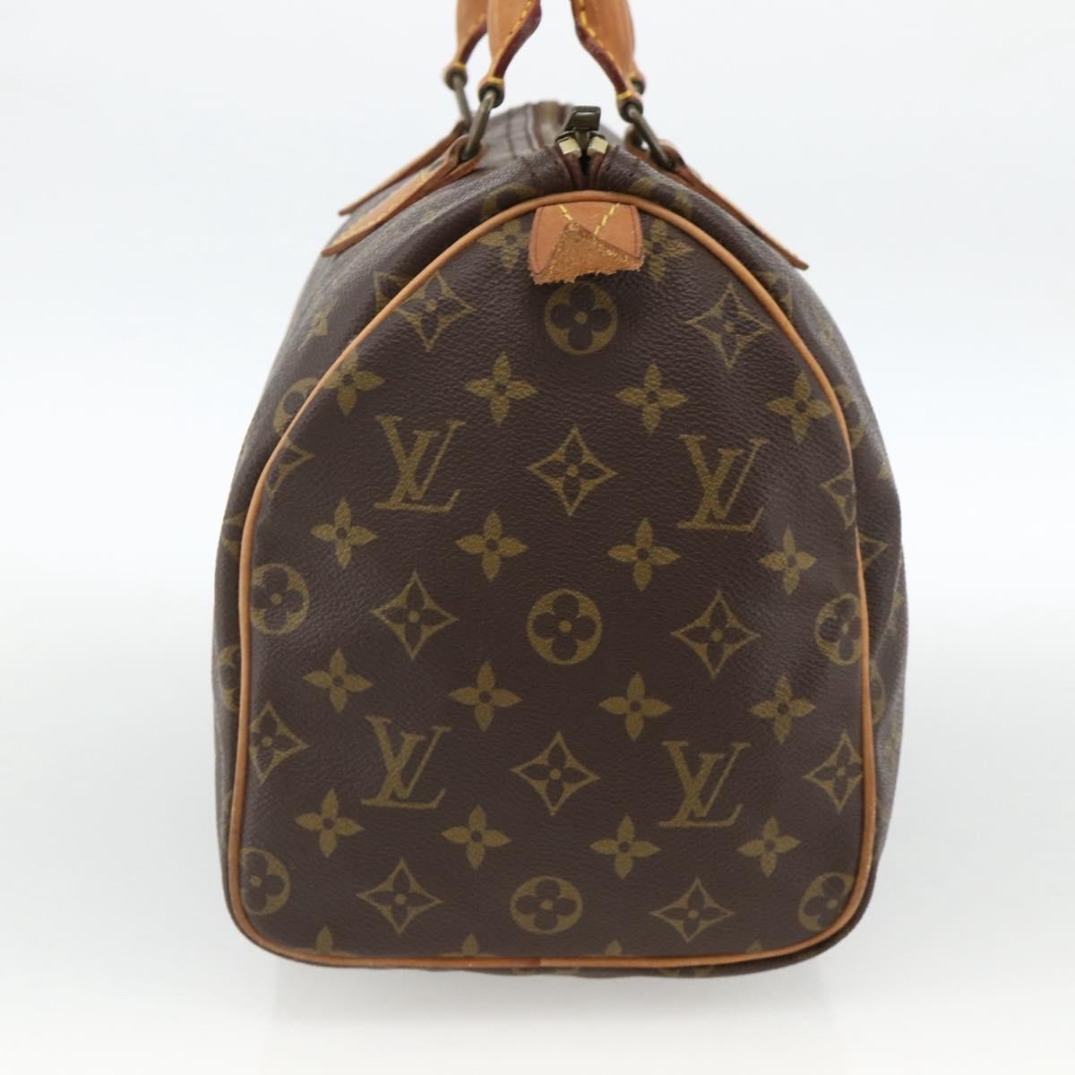 Louis Vuitton Speedy Handbag Monogram Canvas Brown Canvas Handbag (Pre-Owned)