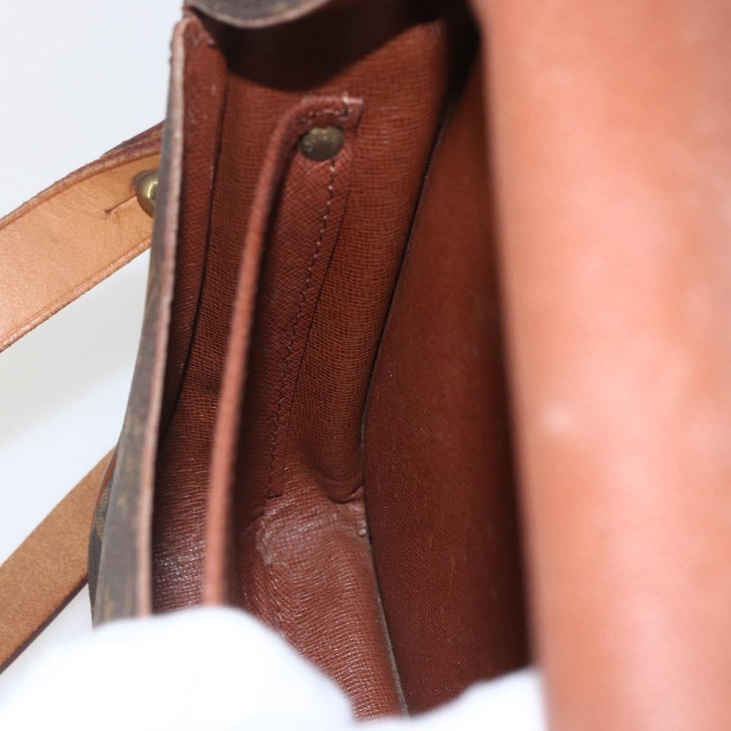 Louis Vuitton Cartouchiere Handbag Monogram Canvas Brown Canvas Shoulder Bag Bag (Pre-Owned)