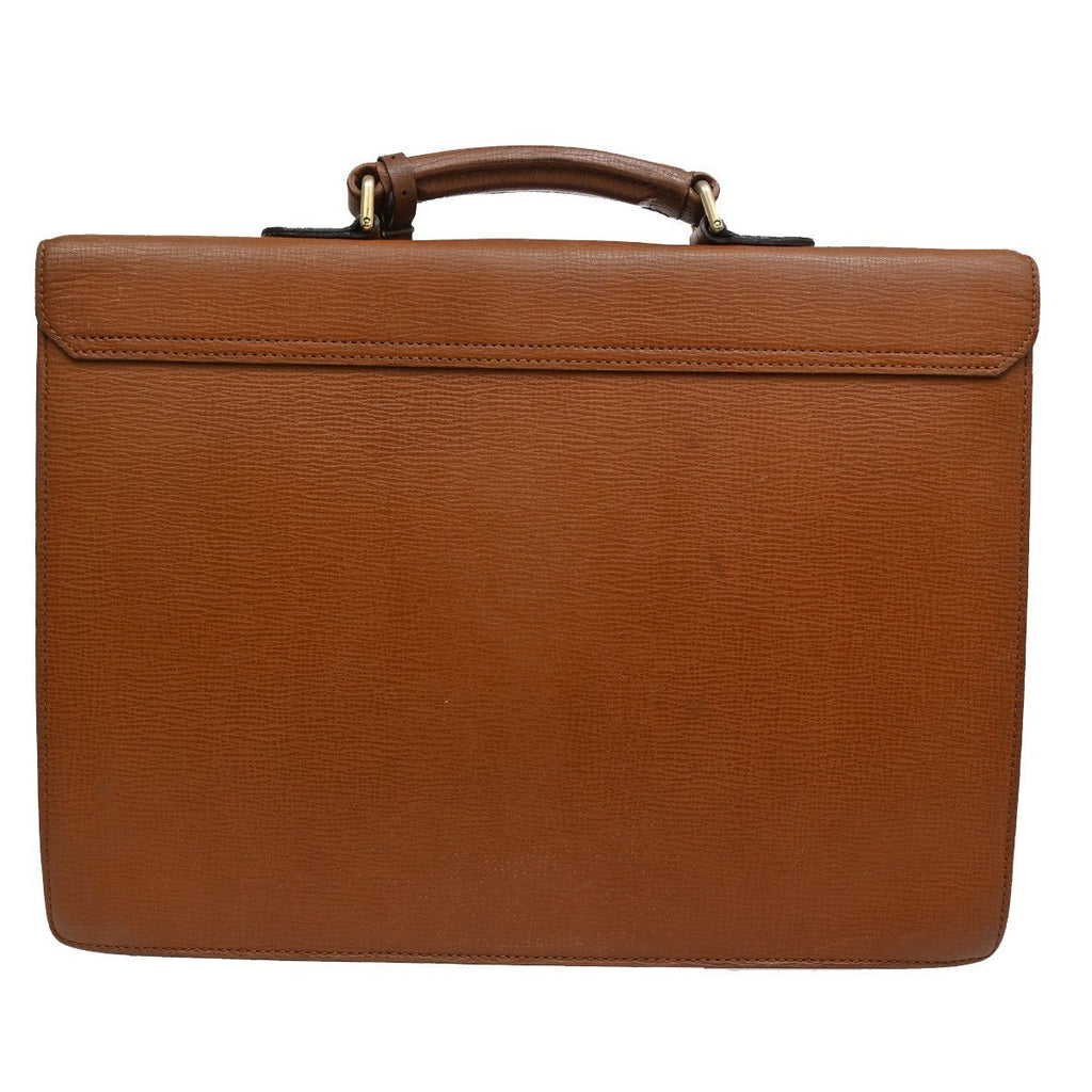 Burberry Dk88 Briefcase Bag Leather Brown Leather Briefcase Bag (Pre-Owned)