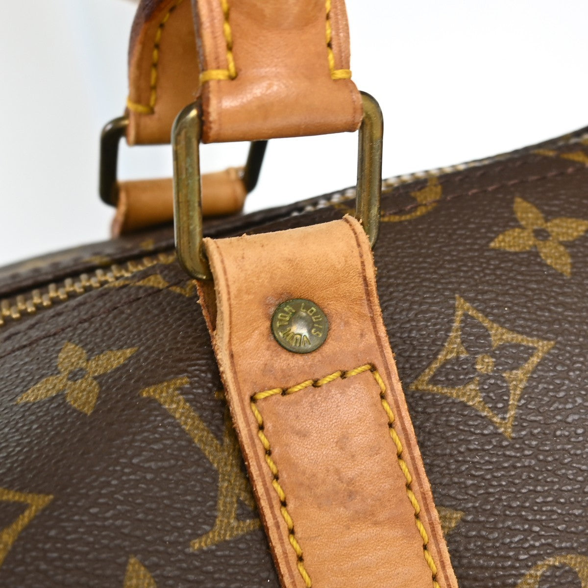 Louis Vuitton Keepall Bag Monogram Canvas Brown Canvas Travel Bag Bag (Pre-Owned)