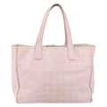 Chanel Travel Line Tote Nylon Pink Nylon Bag (Pre-Owned)