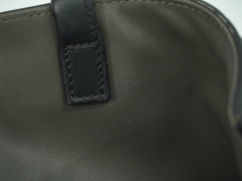 Fendi 2Jours Bag Leather Black Leather Handbag (Pre-Owned)