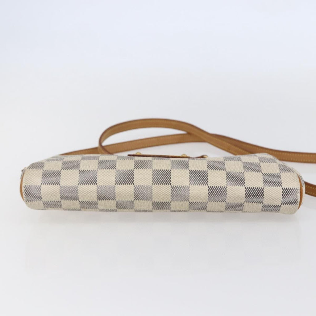 Louis Vuitton Eva Handbag Damier White Canvas Bag (Pre-Owned)