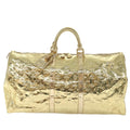 Louis Vuitton Keepall Bag Monogram Miroir Pvc Gold Patent_Leather Travel Bag Bag (Pre-Owned)