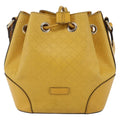 Gucci Bright Bucket Bag Diamante Leather Yellow Leather Shoulder Bag Bag (Pre-Owned)