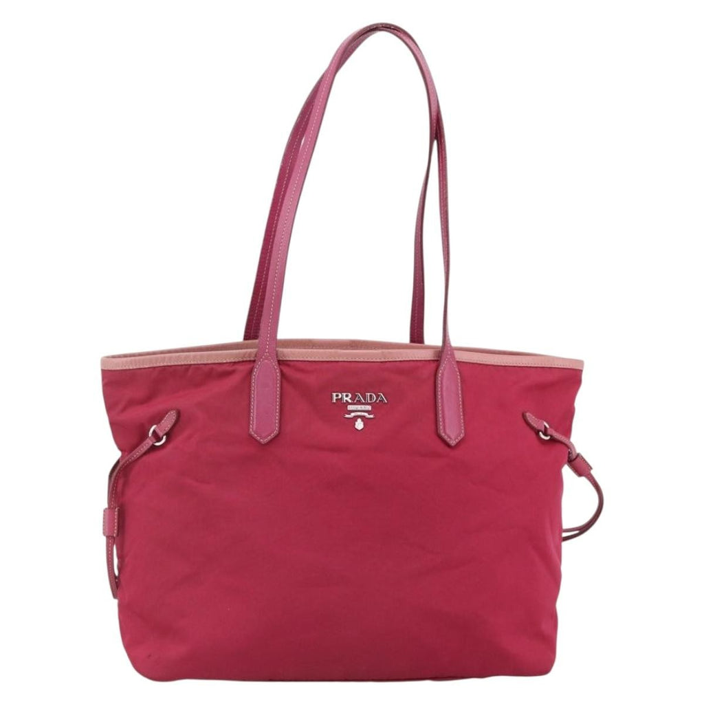 Prada Vintage Tote Tessuto Pink Nylon Tote Bag Bag (Pre-Owned)