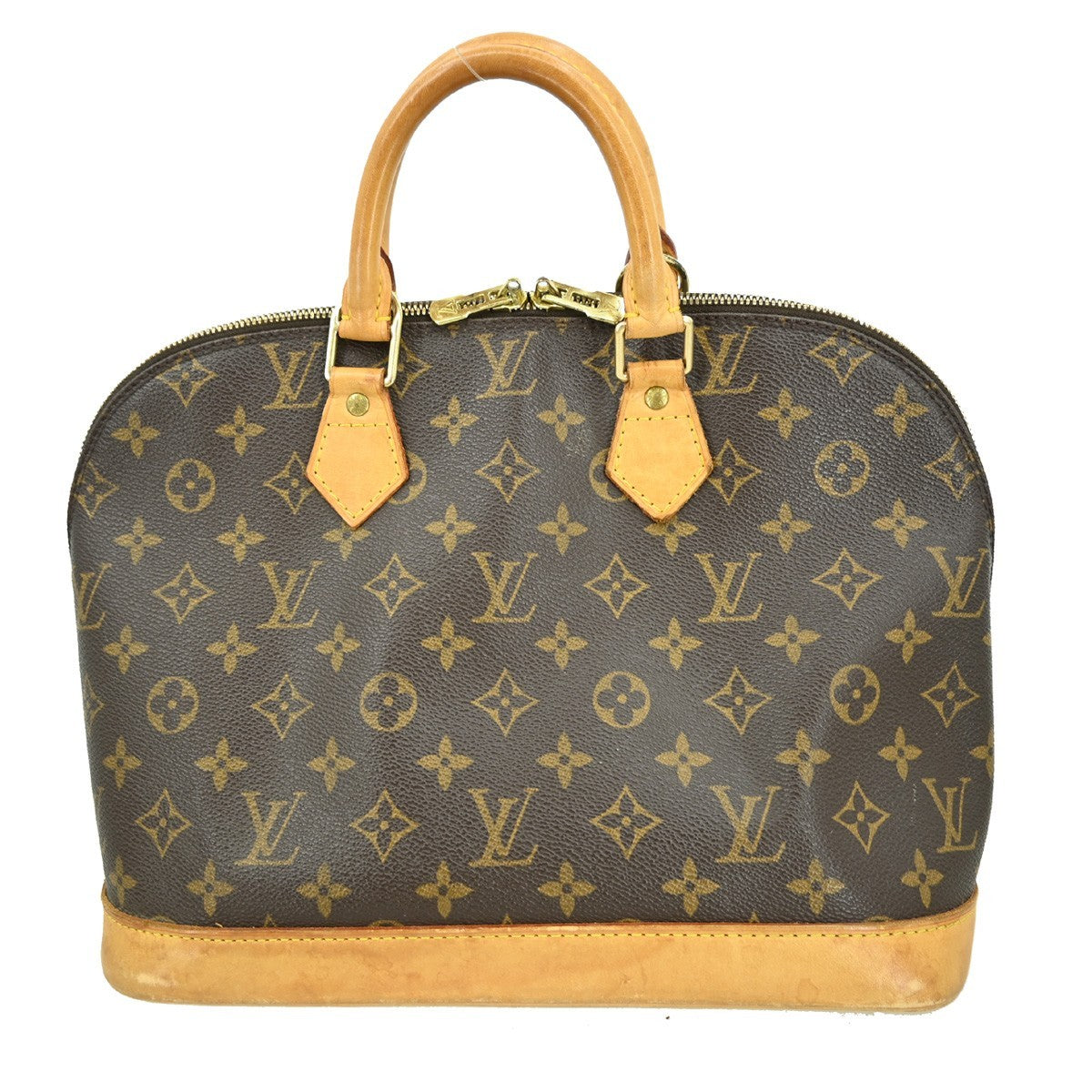 Louis Vuitton Alma Handbag Monogram Canvas Brown Canvas Handbag (Pre-Owned)