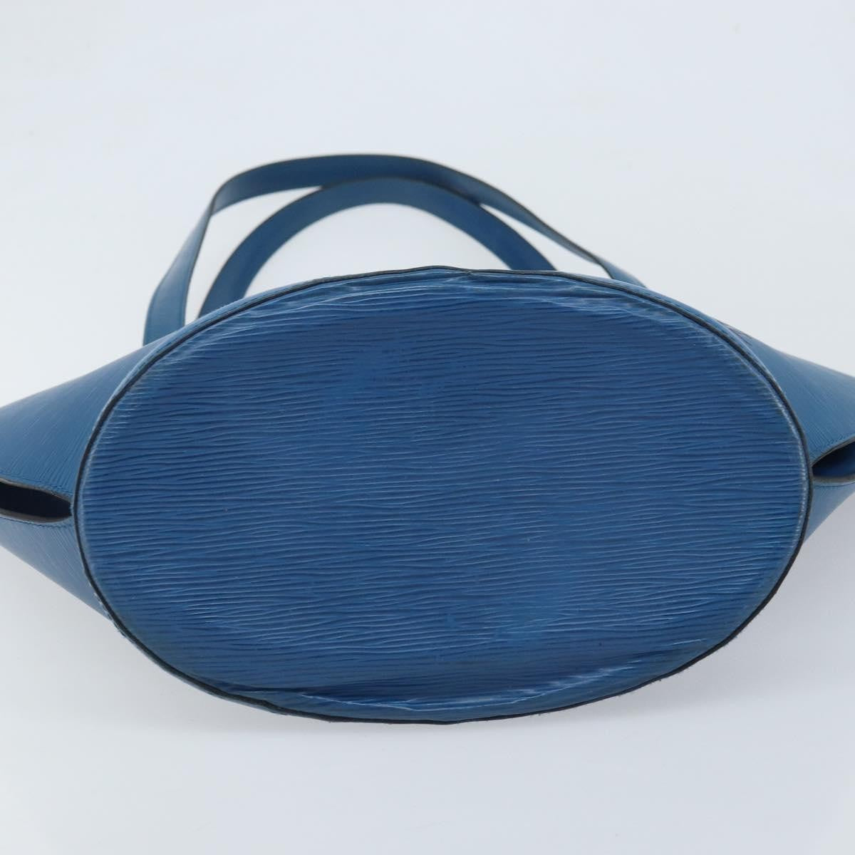 Louis Vuitton Saint Jacques Handbag Epi Leather Blue Leather Shoulder Bag Bag (Pre-Owned)