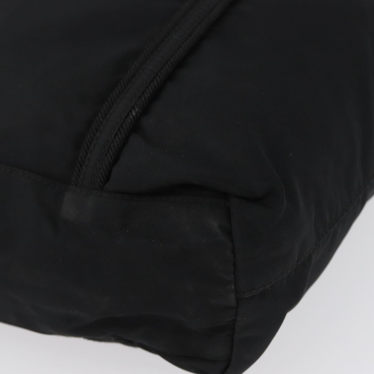 Prada Vintage Zip Tote Tessuto Black Nylon Tote Bag Bag (Pre-Owned)