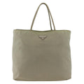 Prada Vintage Tote Tessuto Beige Nylon Tote Bag Bag (Pre-Owned)