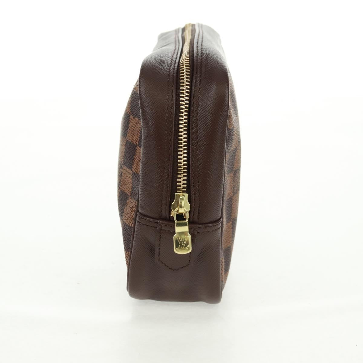 Louis Vuitton Trousse Toilette Damier Canvas Brown Canvas Clutche & Pouche Bag (Pre-Owned)