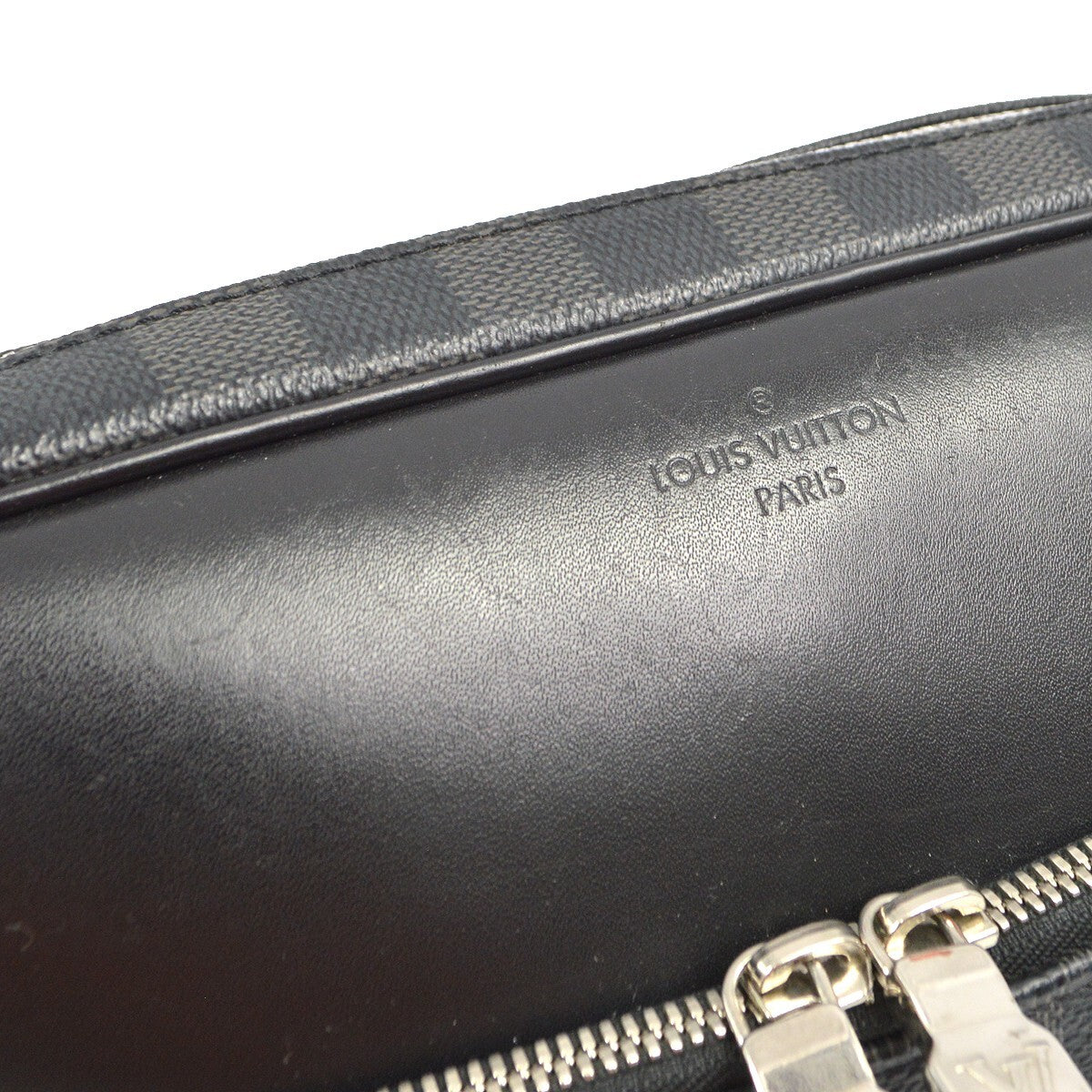 Louis Vuitton Dayton Reporter Bag Damier Graphite Black Canvas Shoulder Bag Bag (Pre-Owned)