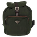 Prada Front Pocket Backpack Tessuto Khaki Nylon Backpack Bag (Pre-Owned)