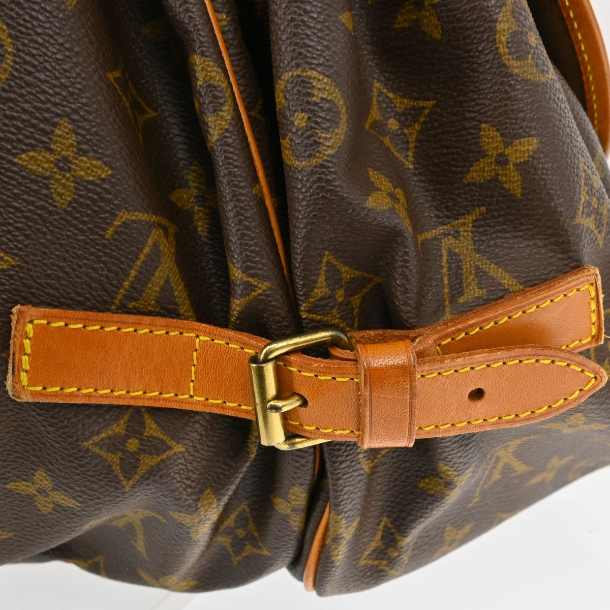 Louis Vuitton Saumur Handbag Monogram Canvas Brown Canvas Shoulder Bag Bag (Pre-Owned)