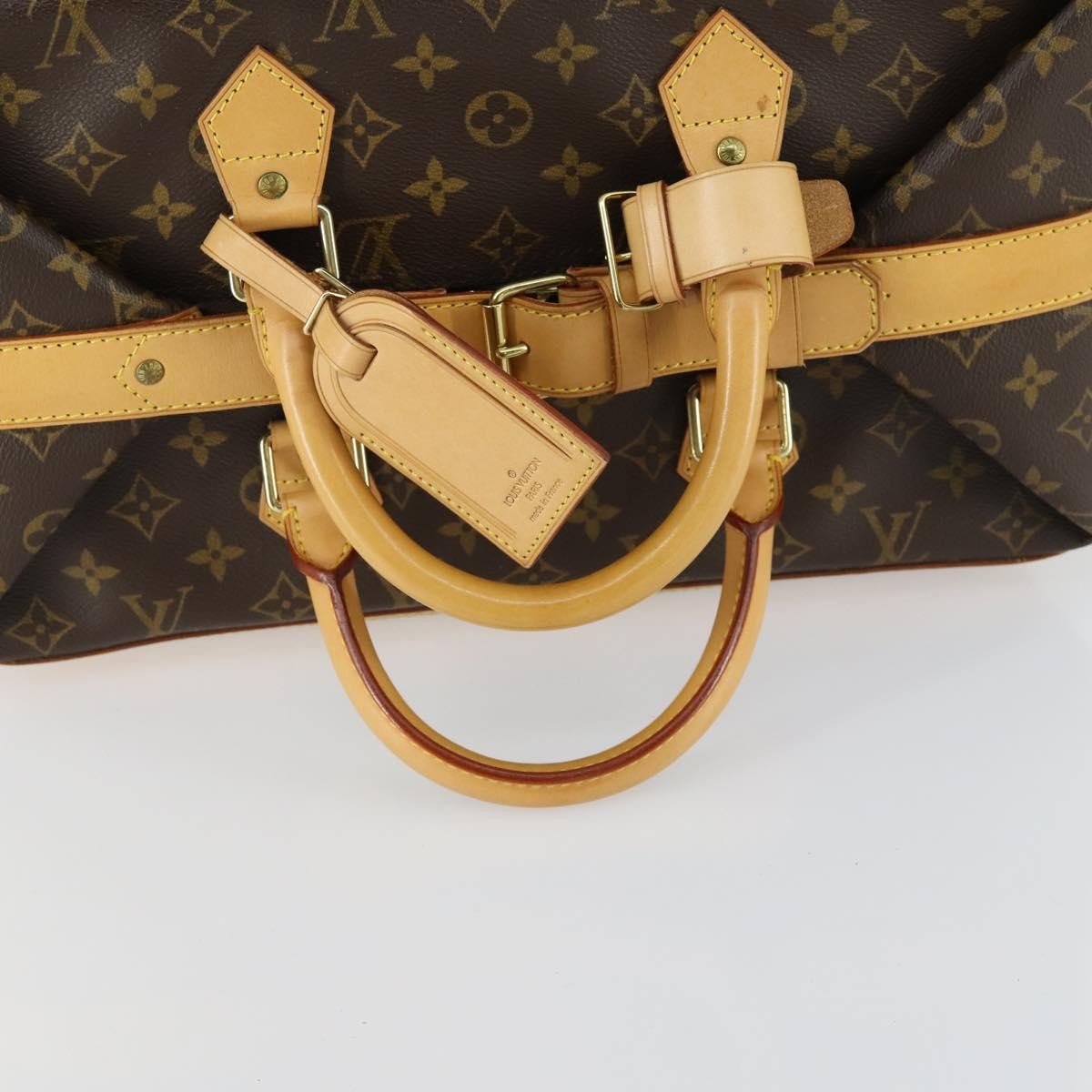 Louis Vuitton Cruiser Handbag Monogram Canvas Brown Canvas Travel Bag Bag (Pre-Owned)