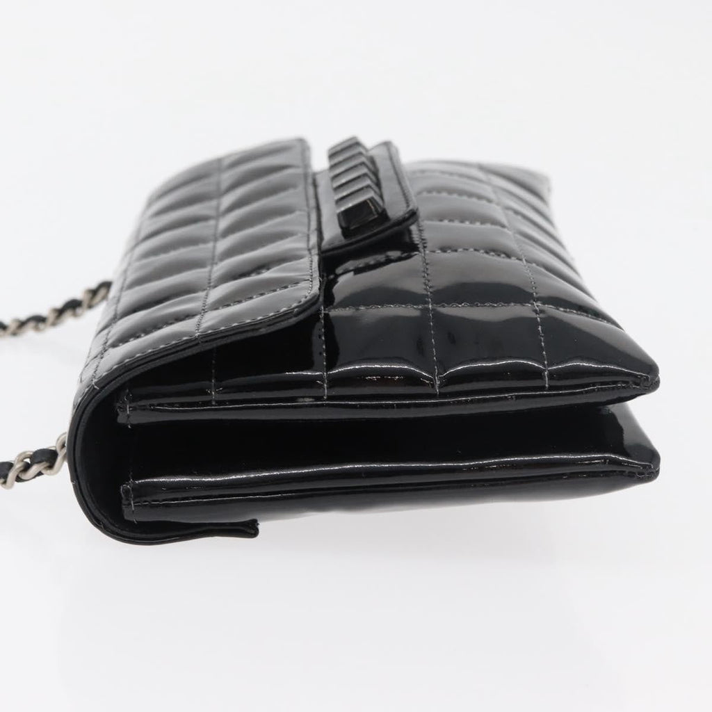 Chanel Keyboard Flap Bag Quilted Patent Black Patent_Leather Shoulder Bag Bag (Pre-Owned)
