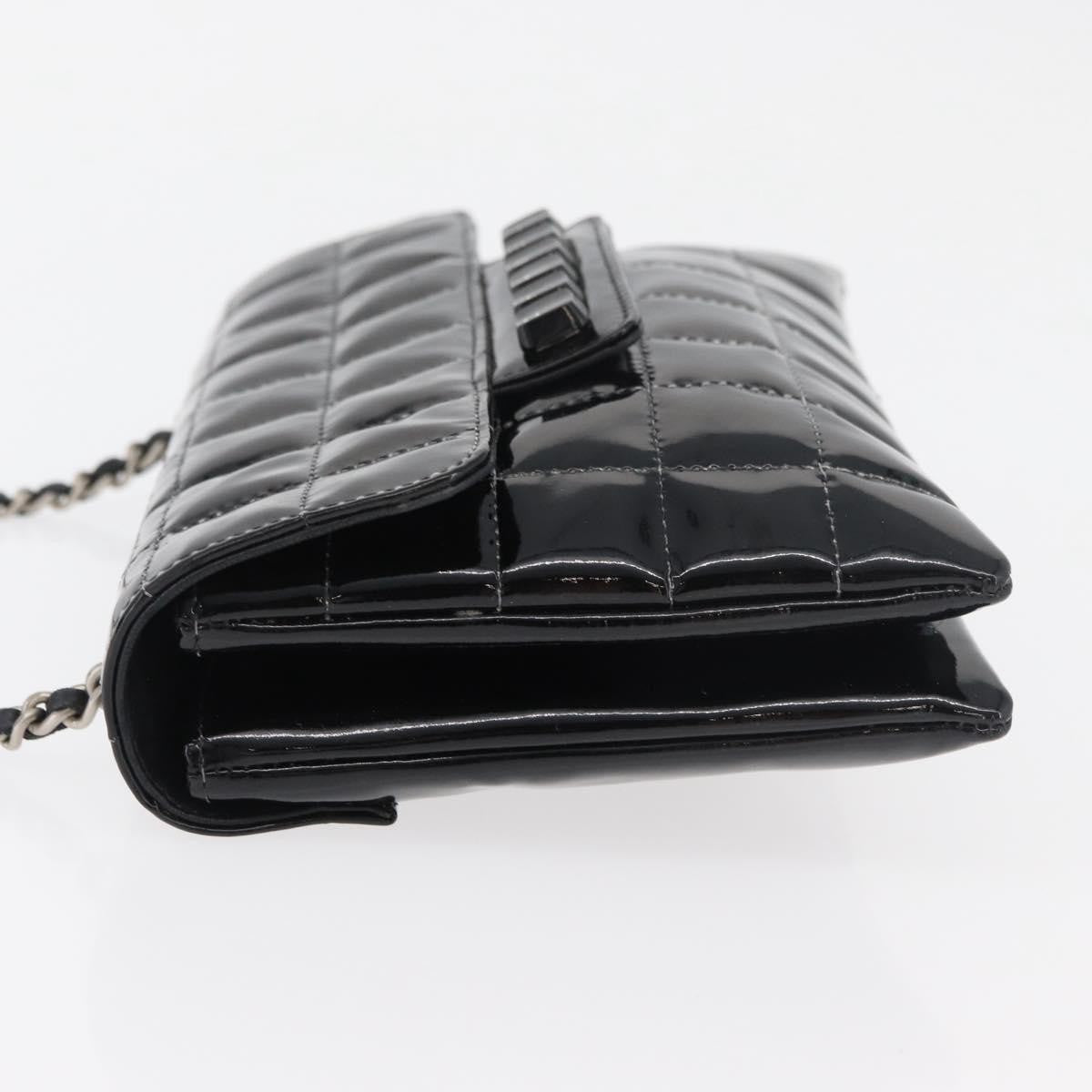 Chanel Keyboard Flap Bag Quilted Patent Black Patent_Leather Shoulder Bag Bag (Pre-Owned)