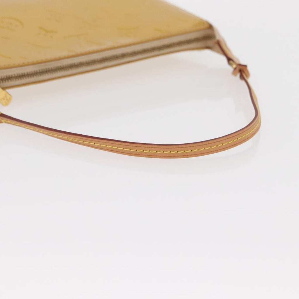 Louis Vuitton Pochette Accessoires Nm Monogram Vernis Yellow Patent_Leather Clutche & Pouche Bag (Pre-Owned)