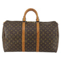 Louis Vuitton Keepall Bag Monogram Canvas Brown Canvas Travel Bag Bag (Pre-Owned)