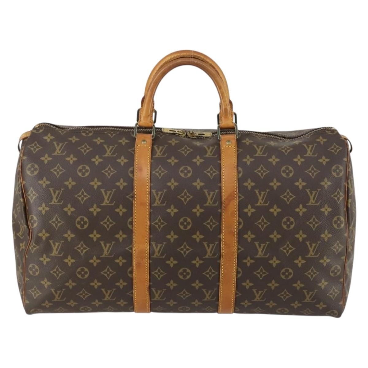 Louis Vuitton Keepall Bag Monogram Canvas Brown Canvas Travel Bag Bag (Pre-Owned)