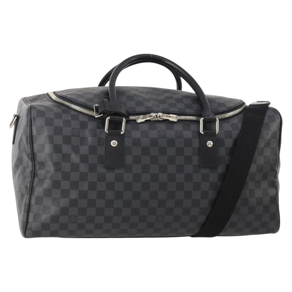 Louis Vuitton Roadster Duffle Bag Damier Graphite Gray Canvas Travel Bag Bag (Pre-Owned)