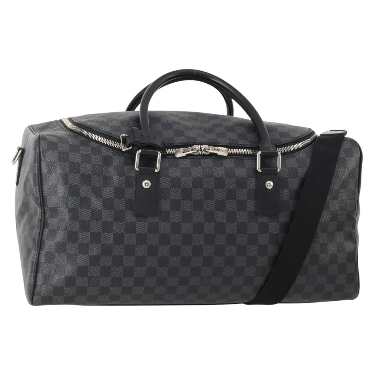 Louis Vuitton Roadster Duffle Bag Damier Graphite Gray Canvas Travel Bag Bag (Pre-Owned)