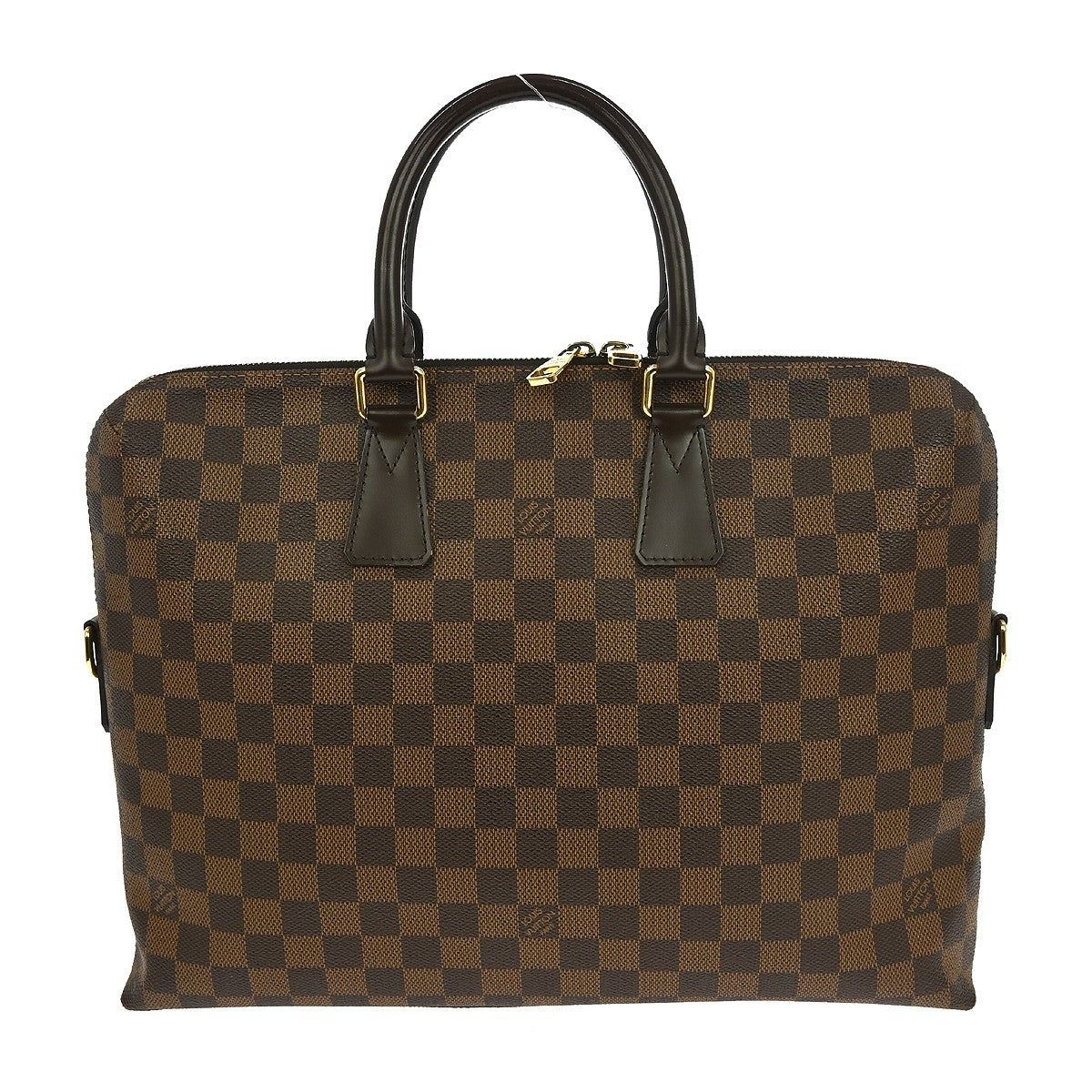 Louis Vuitton Porte-Documents Jour Bag Damier Brown Canvas Briefcase Bag (Pre-Owned)