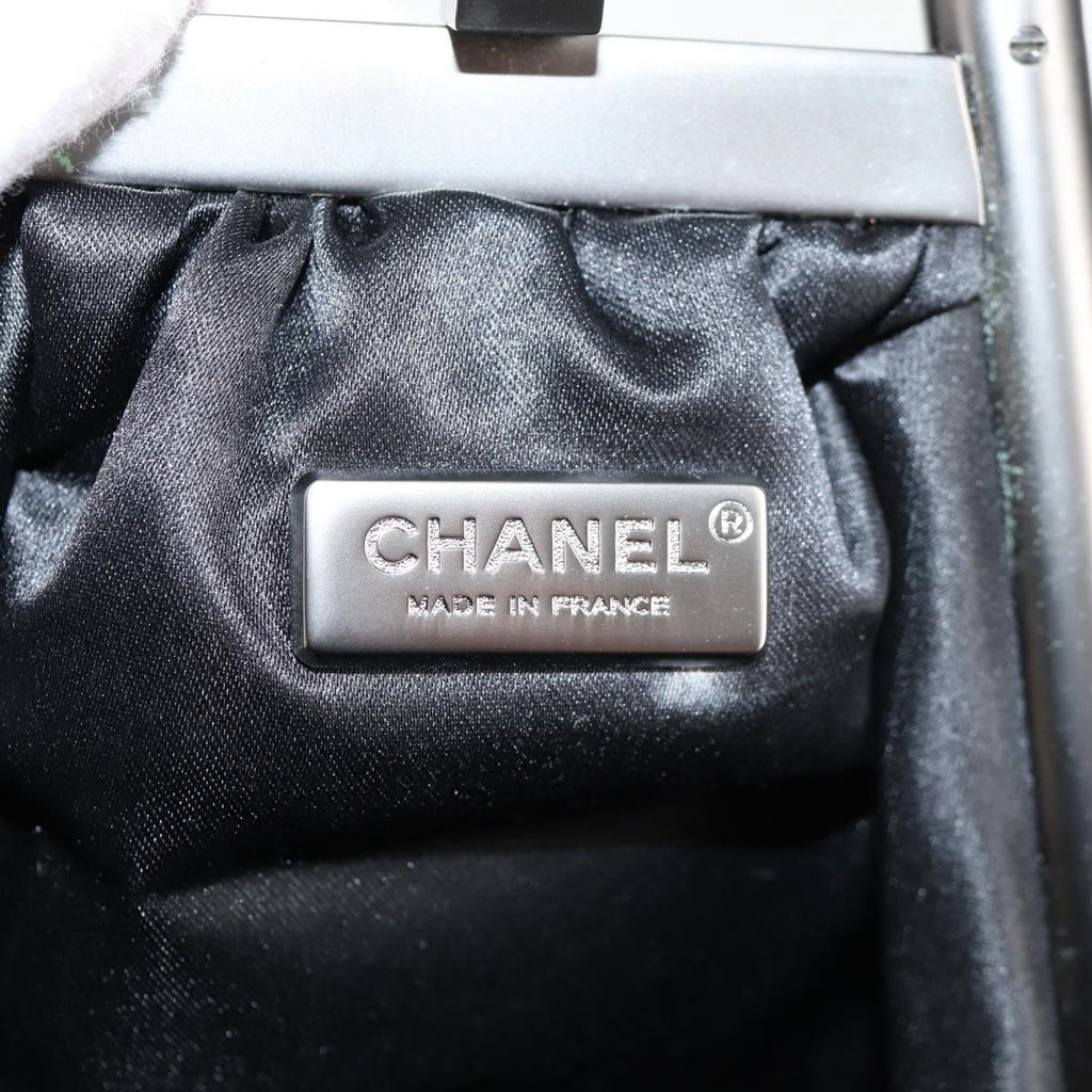 Chanel Drawstring Bucket Bag Chevron Patchwork Canvas Pink Nylon Bag (Pre-Owned)