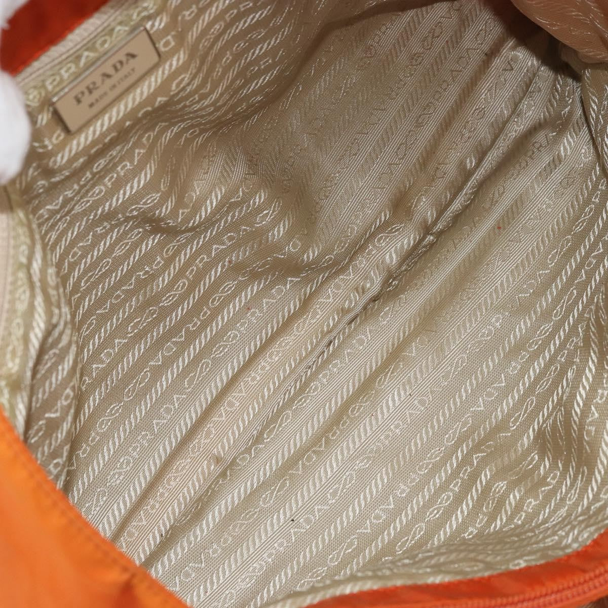 Prada Vintage Tote Tessuto Orange Nylon Tote Bag Bag (Pre-Owned)