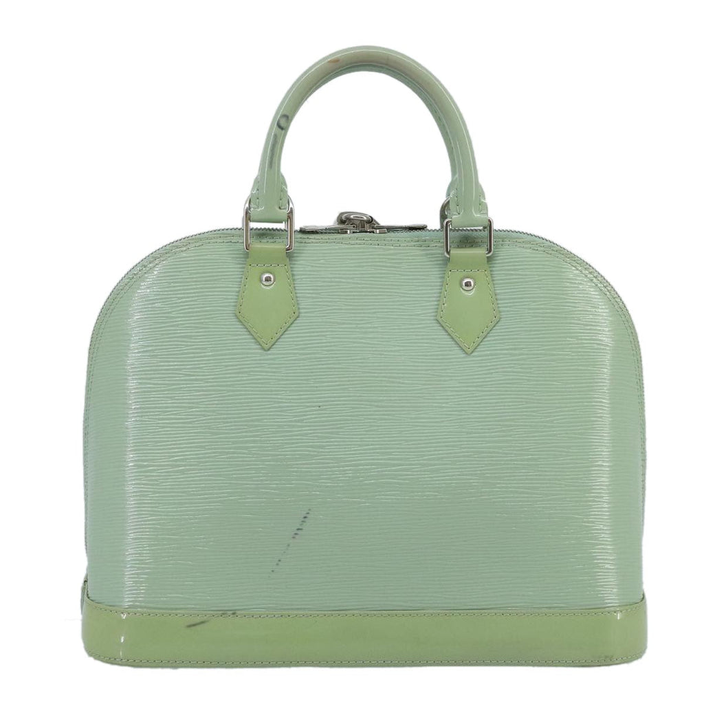 Louis Vuitton Alma Handbag Electric Epi Leather Green Patent_Leather Handbag (Pre-Owned)