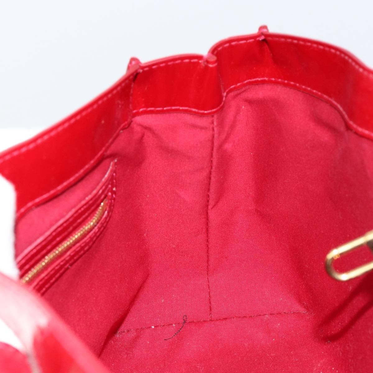 Louis Vuitton Wilshire Handbag Monogram Vernis Red Patent_Leather Handbag (Pre-Owned)