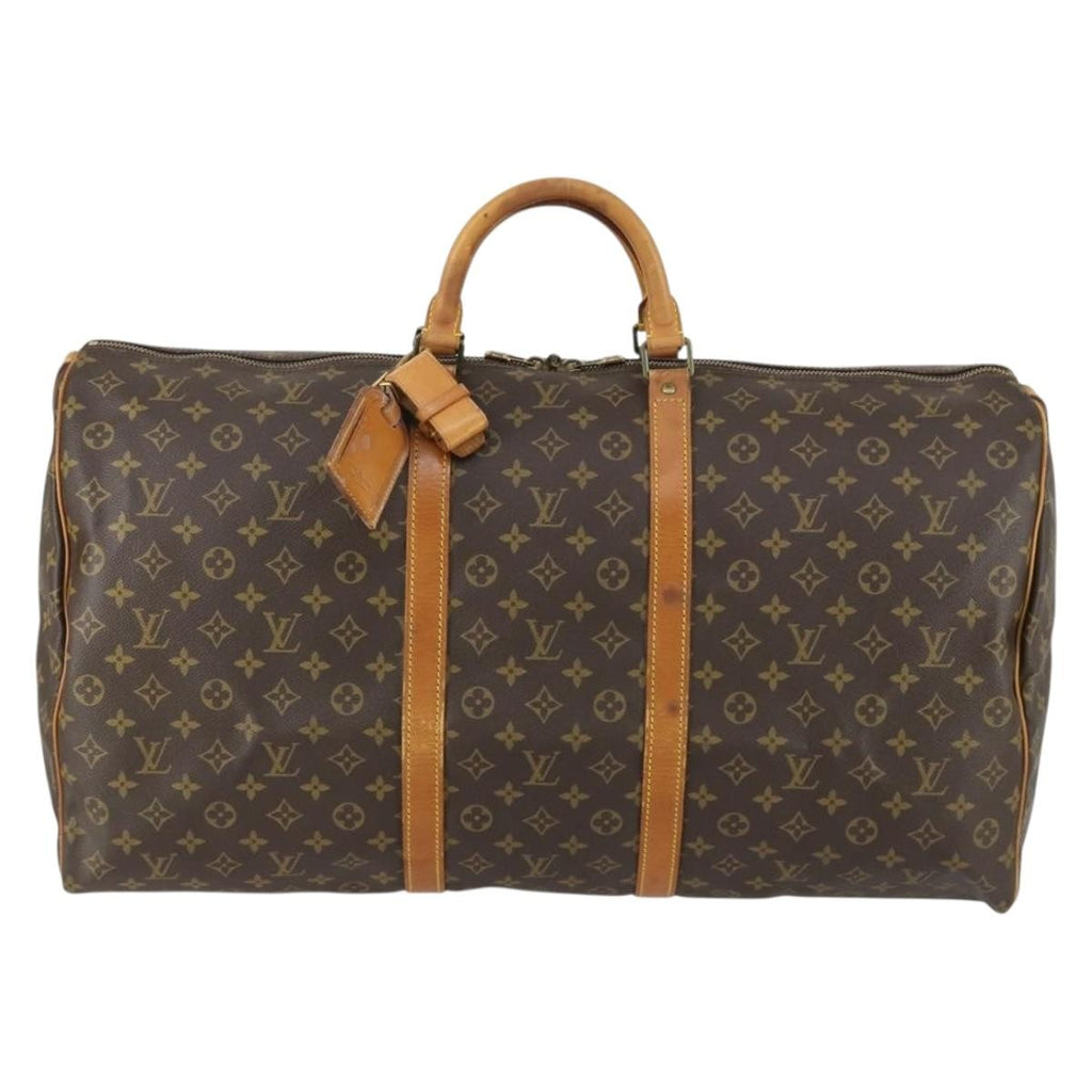 Louis Vuitton Keepall Bag Monogram Canvas Brown Canvas Travel Bag Bag (Pre-Owned)