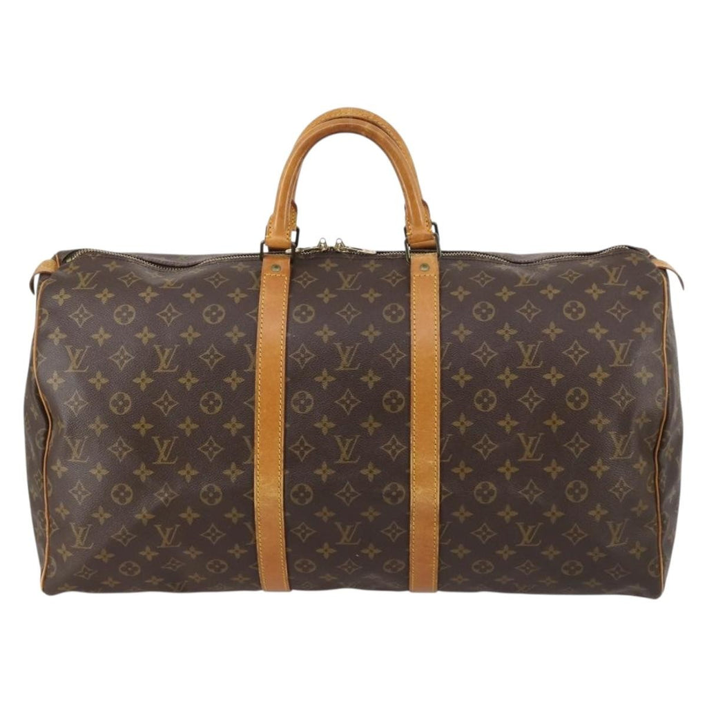 Louis Vuitton Keepall Bag Monogram Canvas Brown Canvas Travel Bag Bag (Pre-Owned)